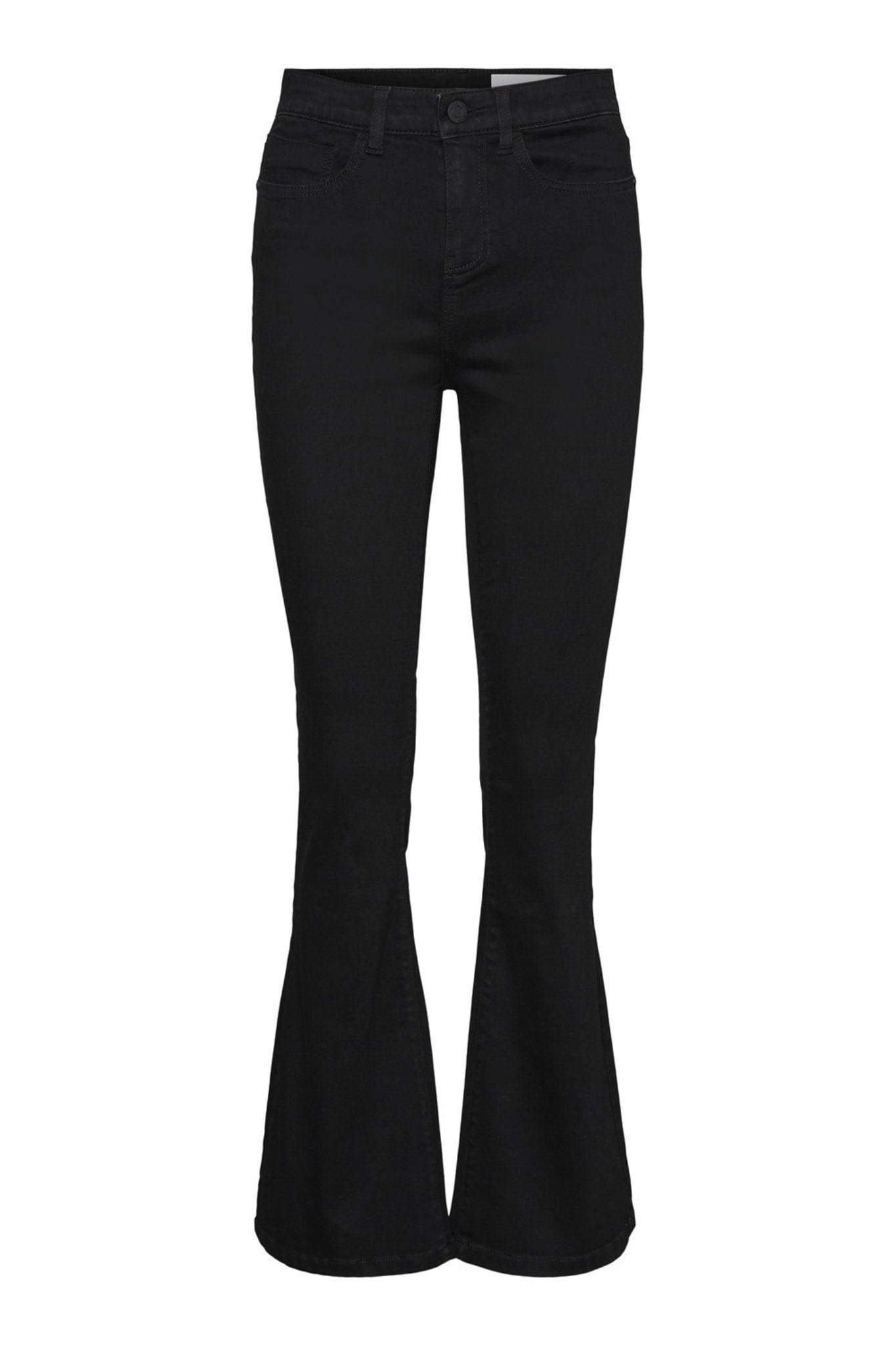 Shape HW Flare Jeans - Black - BYIC
