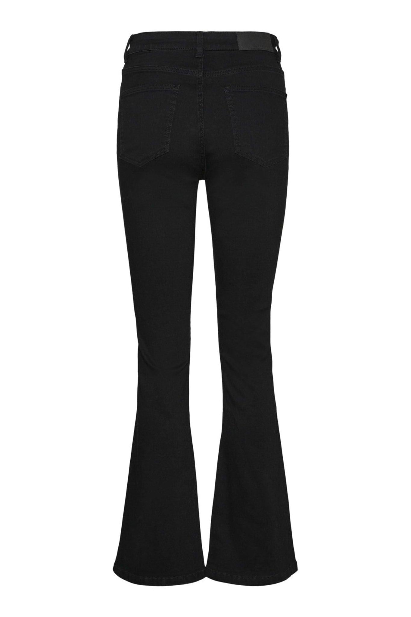 Shape HW Flare Jeans - Black - BYIC
